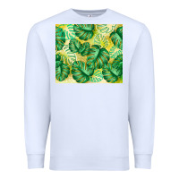 White monstera leaf Premium Sweatshirt - TumblerDesignByShophia