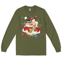 Army Green mexican christmas santa Long Sleeve Tee - MaliasSmallBusiness
