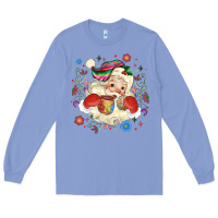 Colony Blue mexican christmas santa Long Sleeve Tee - MaliasSmallBusiness