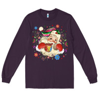 Plum mexican christmas santa Long Sleeve Tee - MaliasSmallBusiness