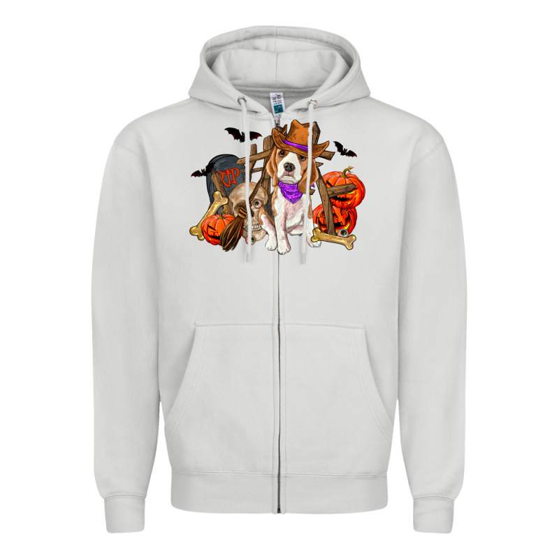 Halloween Beagle Dog Zipper Hoodie by RanaPortraitStore | Teevron