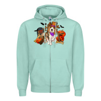 Seafoam Halloween beagle dog Zipper Hoodie - RanaPortraitStore