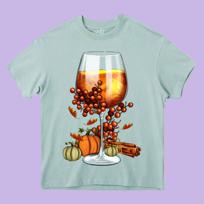 Thanksgiving Fall Heavy Core Tee Designed By Fadigitalartstudio