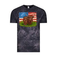 Cloud Black American cows Vintage Tee - MaliasSmallBusiness