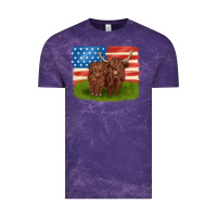 Cloud Purple American cows Vintage Tee - MaliasSmallBusiness