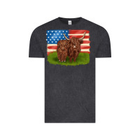 Vintage Black American cows Vintage Tee - MaliasSmallBusiness