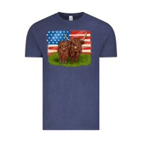 Vintage Denim American cows Vintage Tee - MaliasSmallBusiness