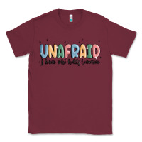 Burgundy unafraid Classic Tee - MaliasSmallBusiness