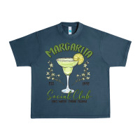 Midnight Navy margarita social club Urban Heavy Tee - MaliasSmallBusiness