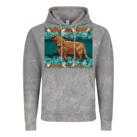 Cloud Rock turquoises gemstones cowhide highland cow Vintage Hoodie - BarkalooDesign