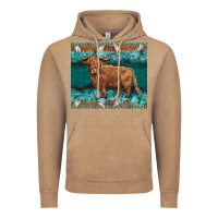Vintage Coffee turquoises gemstones cowhide highland cow Vintage Hoodie - BarkalooDesign