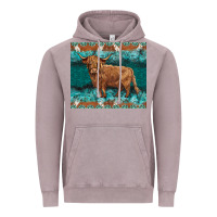 Vintage Zinc turquoises gemstones cowhide highland cow Vintage Hoodie - BarkalooDesign
