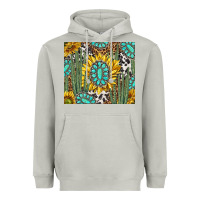 Moon Dust western cactus with sunflowers and turquoise tumbler tbs Heavyweight Hoodie - TumblerDesignByShophia