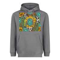 Storm western cactus with sunflowers and turquoise tumbler tbs Heavyweight Hoodie - TumblerDesignByShophia