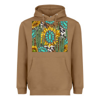 Toasted Coconut western cactus with sunflowers and turquoise tumbler tbs Heavyweight Hoodie - TumblerDesignByShophia