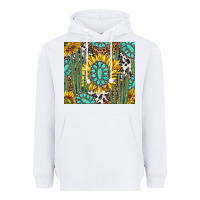 White western cactus with sunflowers and turquoise tumbler tbs Heavyweight Hoodie - TumblerDesignByShophia