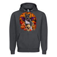 Smoke halloween pitbull dog Zipper Hoodie - RanaPortraitStore
