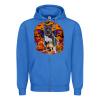 True Royal halloween pitbull dog Zipper Hoodie - RanaPortraitStore