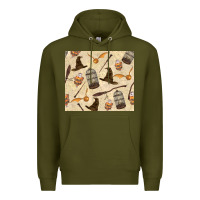 Army Green wizard items Premium Hoodie - TumblerDesignByShophia