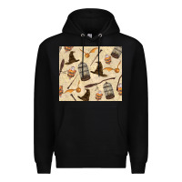 Black wizard items Premium Hoodie - TumblerDesignByShophia