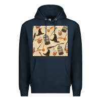 Navy wizard items Premium Hoodie - TumblerDesignByShophia