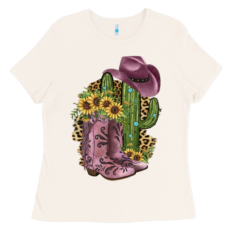 Pink Cowboy Boots Ladies Tee by JahusDesignShop | Teevron