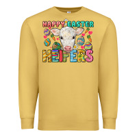 Antique Gold Happy Easter Heifers Easter Day Premium Sweatshirt - HowdyJamesFarm