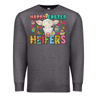 Charcoal Heather Happy Easter Heifers Easter Day Premium Sweatshirt - HowdyJamesFarm