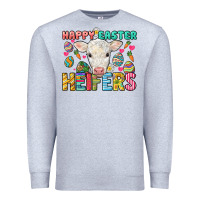 Heather Grey Happy Easter Heifers Easter Day Premium Sweatshirt - HowdyJamesFarm