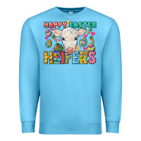 Ocean Blue Happy Easter Heifers Easter Day Premium Sweatshirt - HowdyJamesFarm