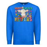 True Royal Happy Easter Heifers Easter Day Premium Sweatshirt - HowdyJamesFarm
