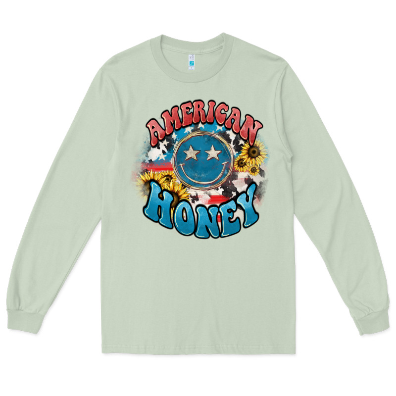 American Honey Smiley Long Sleeve Tee by NancyCooperArtShop | Teevron