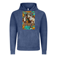 Vintage Denim Western Ranch Life Mustang Horse Vintage Hoodie - LillyAllenDesigns
