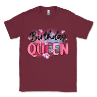 Burgundy birthday queen Classic Tee - MaliasSmallBusiness