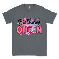Charcoal Heather birthday queen Classic Tee - MaliasSmallBusiness