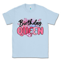 Dusty Blue birthday queen Classic Tee - MaliasSmallBusiness