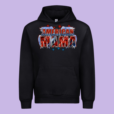 American Mama Mother's Day Urban Hoodie Designed By Fadigitalartstudio