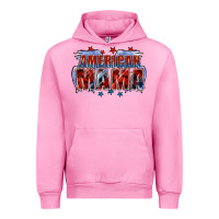 Fuchsia Pink American Mama Mother's Day Urban Hoodie - FaDigitalArtStudio