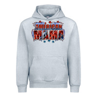 Heather Grey American Mama Mother's Day Urban Hoodie - FaDigitalArtStudio