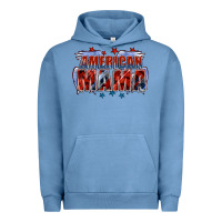 Pigment Pebble Blue American Mama Mother's Day Urban Hoodie - FaDigitalArtStudio