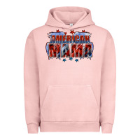 Pigment Salmon American Mama Mother's Day Urban Hoodie - FaDigitalArtStudio