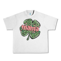 Lunar Rock leopard shamrock mama Urban Heavy Tee - MaliasSmallBusiness