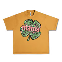 Peanut Butter leopard shamrock mama Urban Heavy Tee - MaliasSmallBusiness