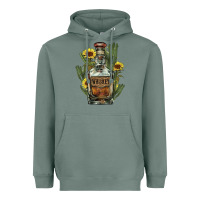 Sage Western whiskey bottle Heavyweight Hoodie - HowdyJamesFarm