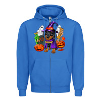 True Royal Halloween dachshund puppy dog Zipper Hoodie - RanaPortraitStore
