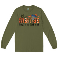 Army Green this mamas heart is on that court Long Sleeve Tee - MaliasSmallBusiness