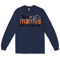 Navy this mamas heart is on that court Long Sleeve Tee - MaliasSmallBusiness