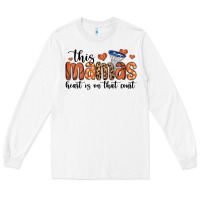 White this mamas heart is on that court Long Sleeve Tee - MaliasSmallBusiness