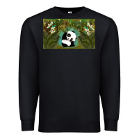 Black cute panda Premium Sweatshirt - TumblerDesignByShophia