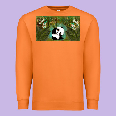 Cute Panda Premium Sweatshirt Designed By Tumblerdesignbyshophia